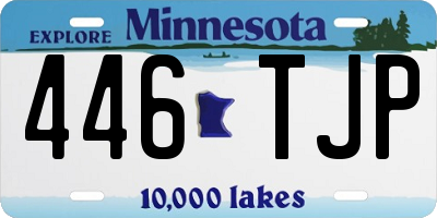 MN license plate 446TJP