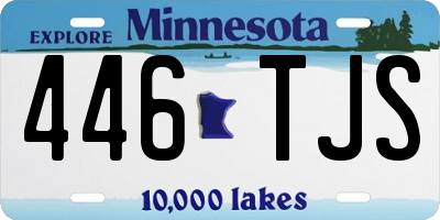 MN license plate 446TJS