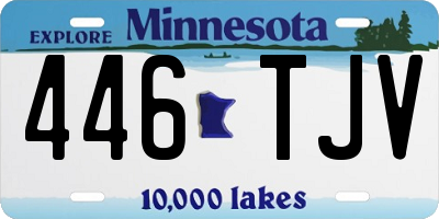 MN license plate 446TJV