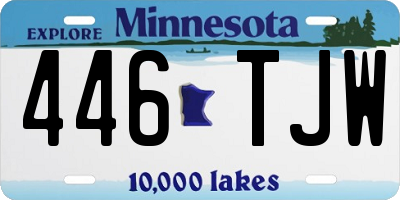 MN license plate 446TJW