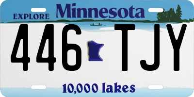 MN license plate 446TJY