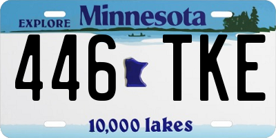 MN license plate 446TKE