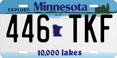 MN license plate 446TKF