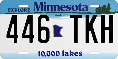 MN license plate 446TKH