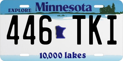 MN license plate 446TKI