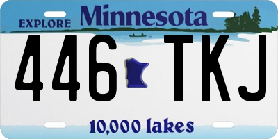MN license plate 446TKJ