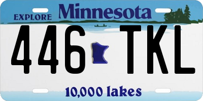MN license plate 446TKL