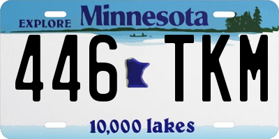 MN license plate 446TKM
