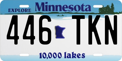 MN license plate 446TKN