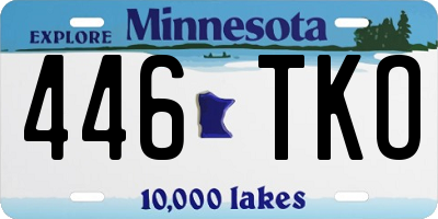 MN license plate 446TKO