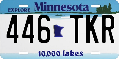 MN license plate 446TKR