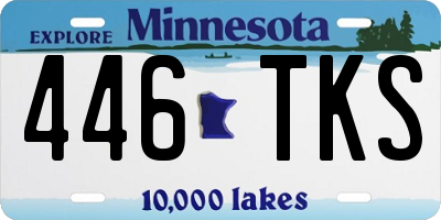 MN license plate 446TKS