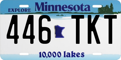 MN license plate 446TKT