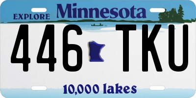 MN license plate 446TKU