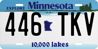 MN license plate 446TKV