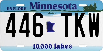 MN license plate 446TKW