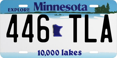 MN license plate 446TLA