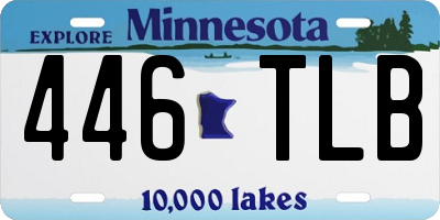 MN license plate 446TLB