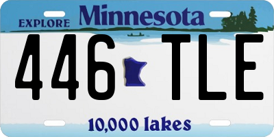 MN license plate 446TLE