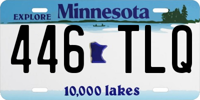 MN license plate 446TLQ