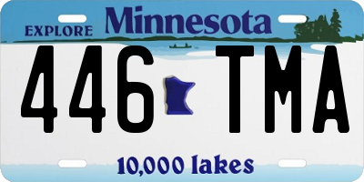 MN license plate 446TMA