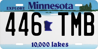 MN license plate 446TMB