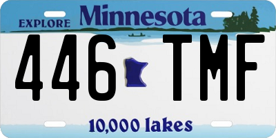 MN license plate 446TMF