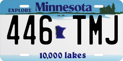 MN license plate 446TMJ