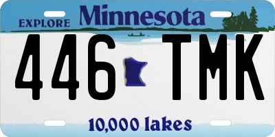 MN license plate 446TMK