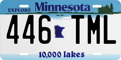 MN license plate 446TML