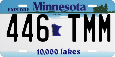 MN license plate 446TMM