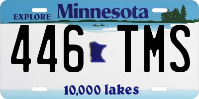MN license plate 446TMS