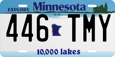 MN license plate 446TMY
