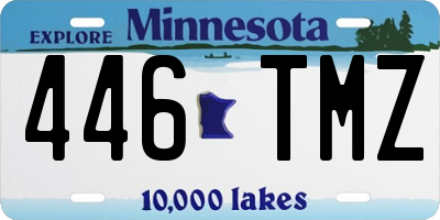 MN license plate 446TMZ