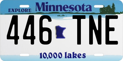 MN license plate 446TNE