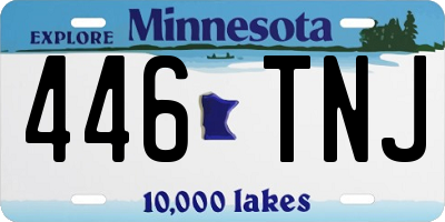 MN license plate 446TNJ