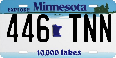 MN license plate 446TNN