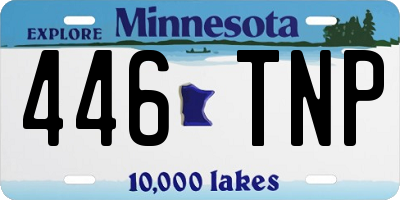 MN license plate 446TNP