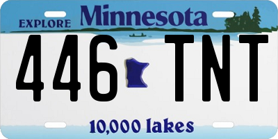 MN license plate 446TNT