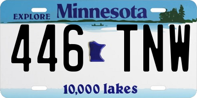 MN license plate 446TNW