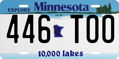 MN license plate 446TOO