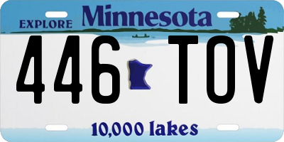 MN license plate 446TOV