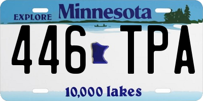 MN license plate 446TPA