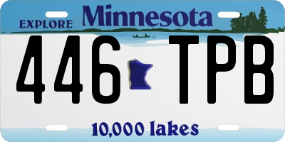 MN license plate 446TPB