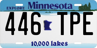 MN license plate 446TPE