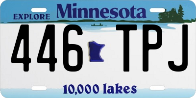 MN license plate 446TPJ
