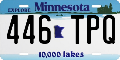 MN license plate 446TPQ