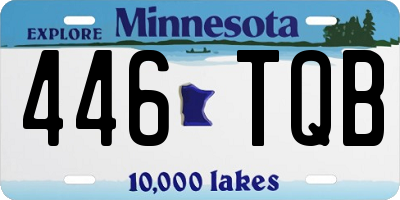 MN license plate 446TQB