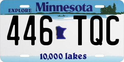 MN license plate 446TQC