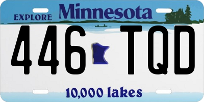 MN license plate 446TQD